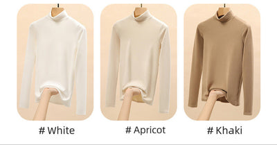 Half-high collar long sleeve top shirt