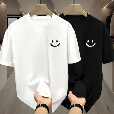 smiley Black and white T-Shirt