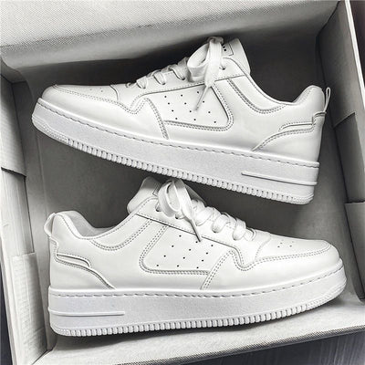 White Trendy Platform Sneakers