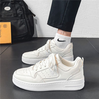 White Trendy Platform Sneakers