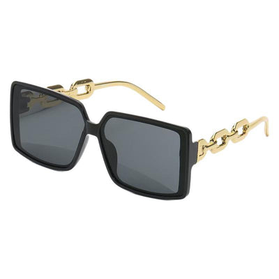 Large Frame Chain UV-proof Sunglasses