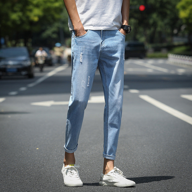 loose retro cropped jeans