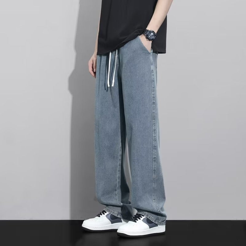 retro loose draping casual jeans