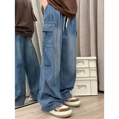 Hip-Hop Loose long+short jeans