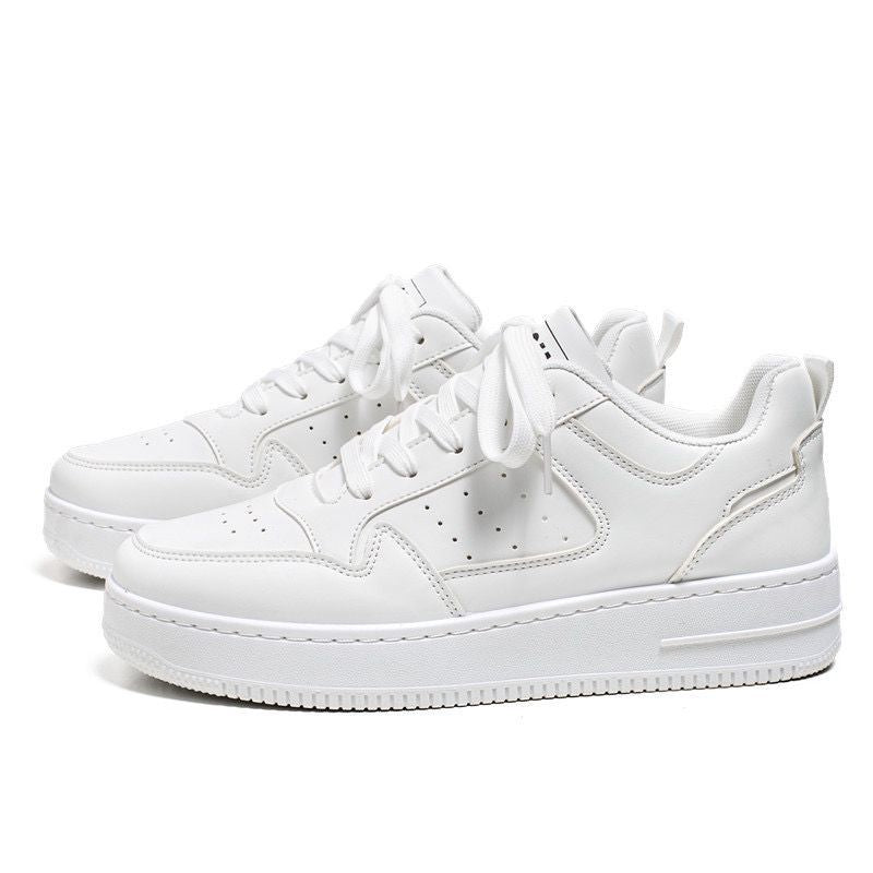 White Trendy Platform Sneakers