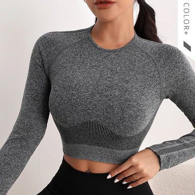 Plus size yoga long sleeve top