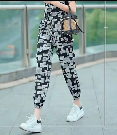 Ice Silk Ankle Pants